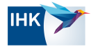 Logo der IHK Mittleres Ruhrgebiet, das ein geometrisches Kolibri-Symbol und vier farbige Kreise zeigt