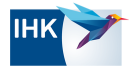 Logo der IHK Mittleres Ruhrgebiet, das ein geometrisches Kolibri-Symbol und vier farbige Kreise zeigt