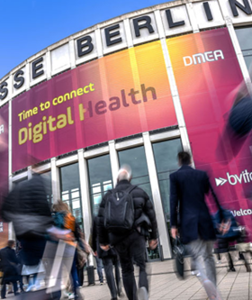 Der Eingang der Messe Berlin zur DMEA