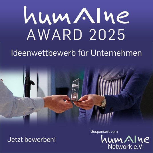 Werbelogo für den humAIne Award 2025